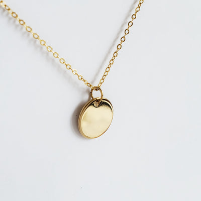 N-98 | Small Initial Disc Necklace