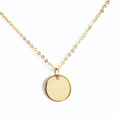 N-98 | Small Initial Disc Necklace