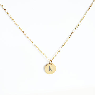 N-98 | Small Initial Disc Necklace