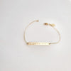 Coordinates skinny bar bracelet in gold color. 14K Gold-Filled. Latitude longitude bracelet by lat & lo.