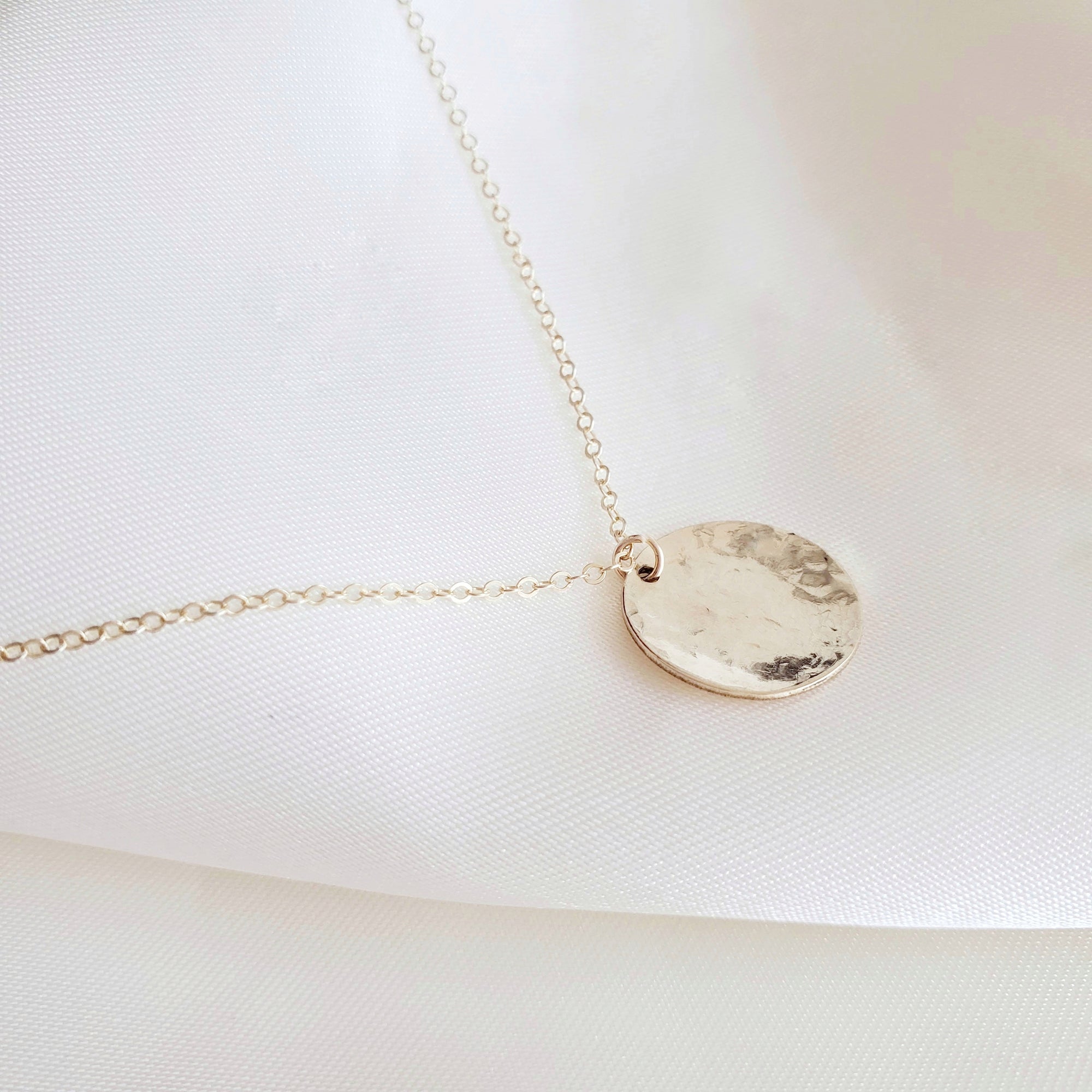 Hammered Disc Necklace