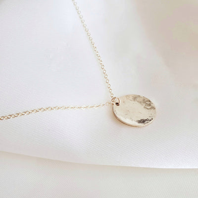 Hammered Disc Necklace