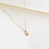 Tiny CZ Initial Necklace