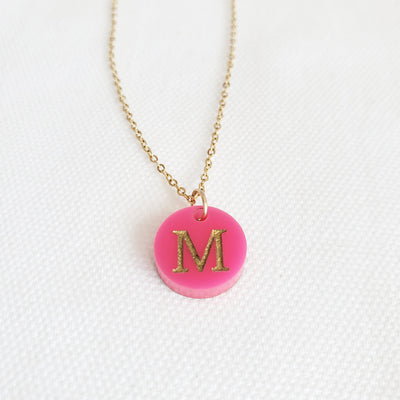 Acrylic Letter Charm Necklace | Nora