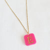 Square | Acrylic Letter Charm Necklace