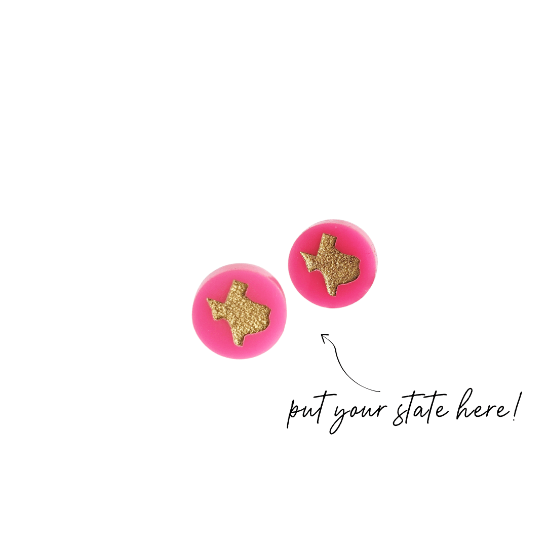 Acrylic State Studs (any US state available!)