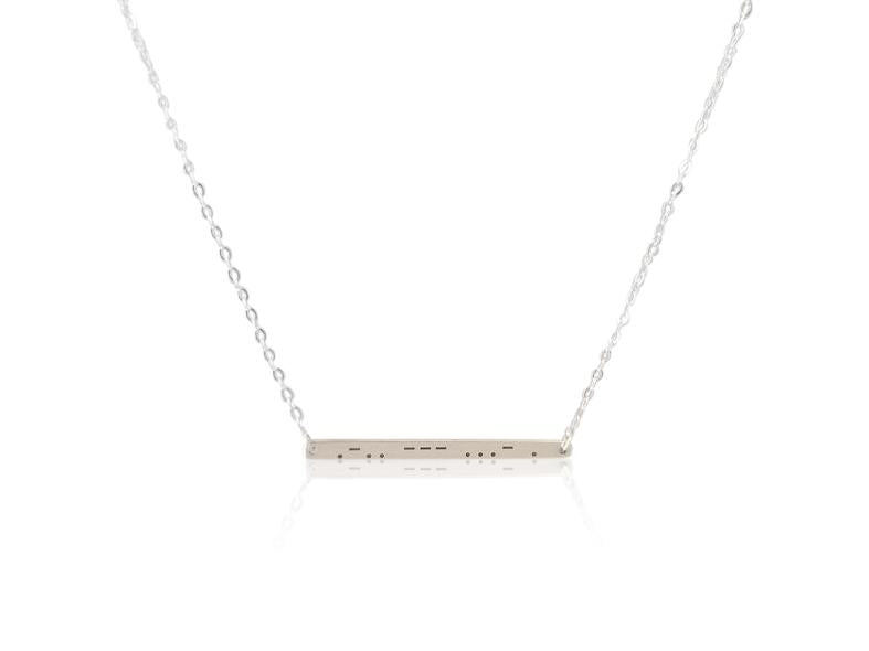 "love" Morse Code Necklace